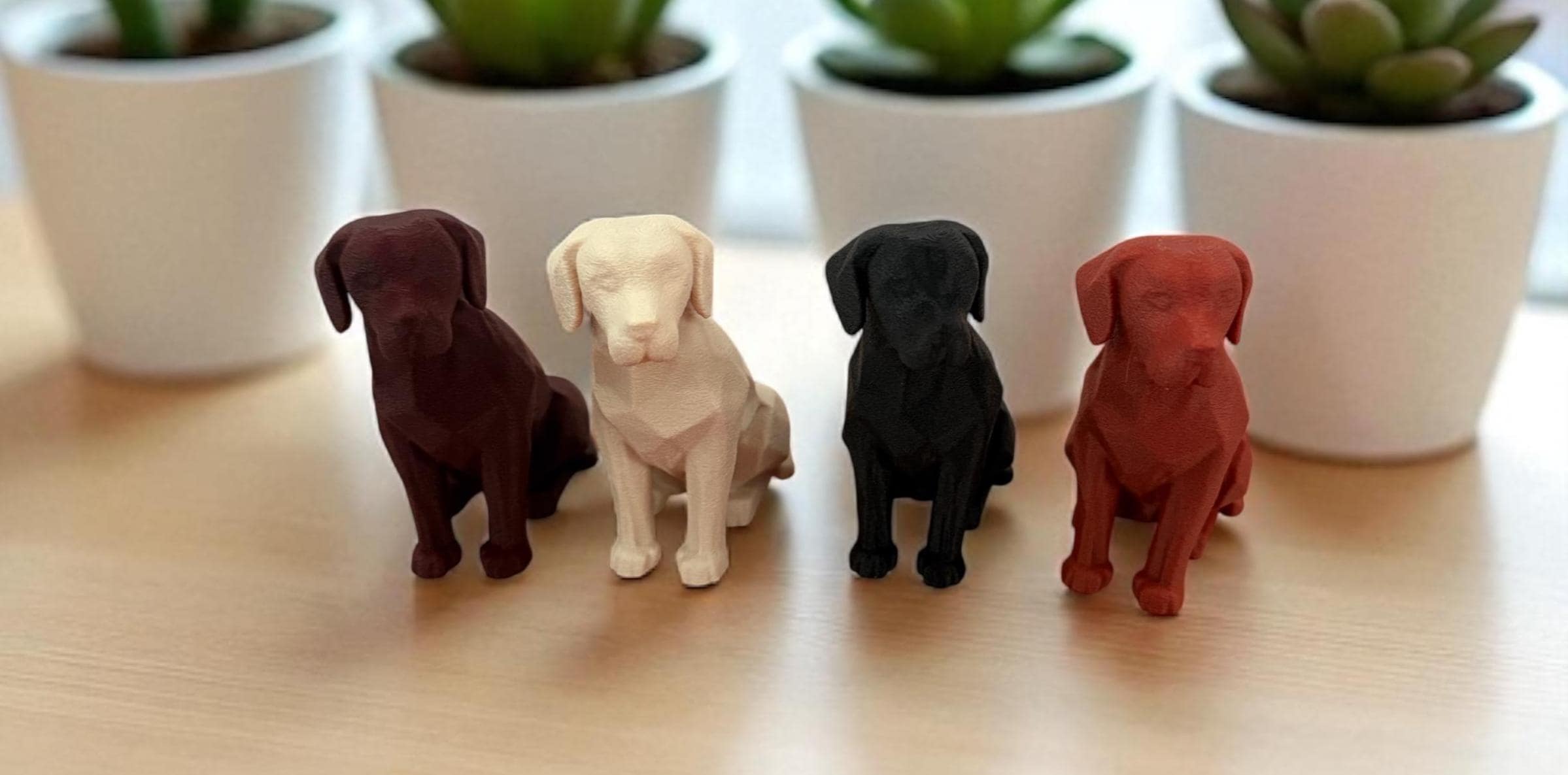 3D Printed Abstract Labrador Retriever Statue for Dog Lover home decor Great gift comes in 6 colours 2 sizes and with fuzzy Skin