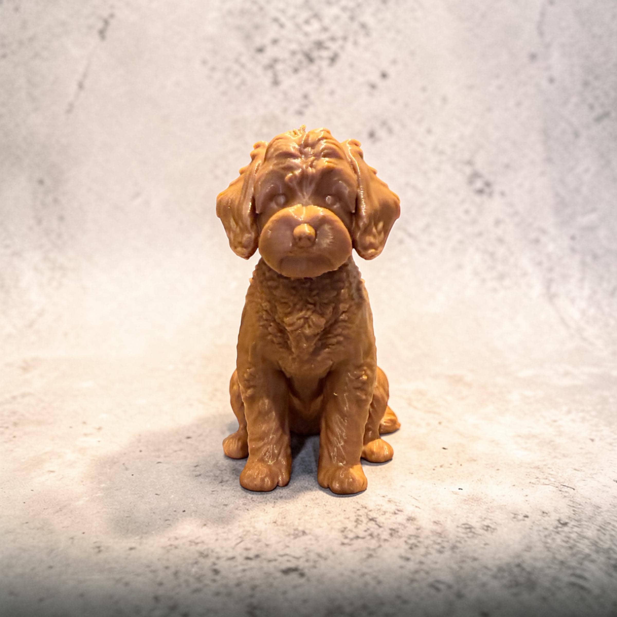 3D Printed Cockapoo Statue, Sitting Dog Figurine, Home Decor Ornament ...