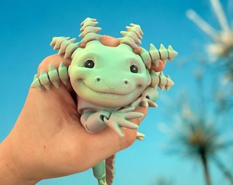 Juguete antiestrés de ajolote impreso en 3D: Alivio del estrés sensorial