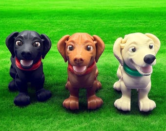 3D Gedruckter Labrador-Welpe: Gelenkhund-Schreibtisch-Spielzeug
