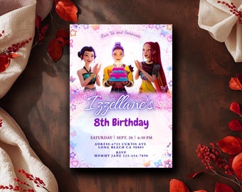 Kpop Demon Hunters Birthday Invitation | Anime Party, Editable Canva Template (Digital Invite)