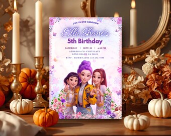 Editable Kpop Birthday Invitation | Fantasy Warrior Anime (Digital Download) | Animated Invite