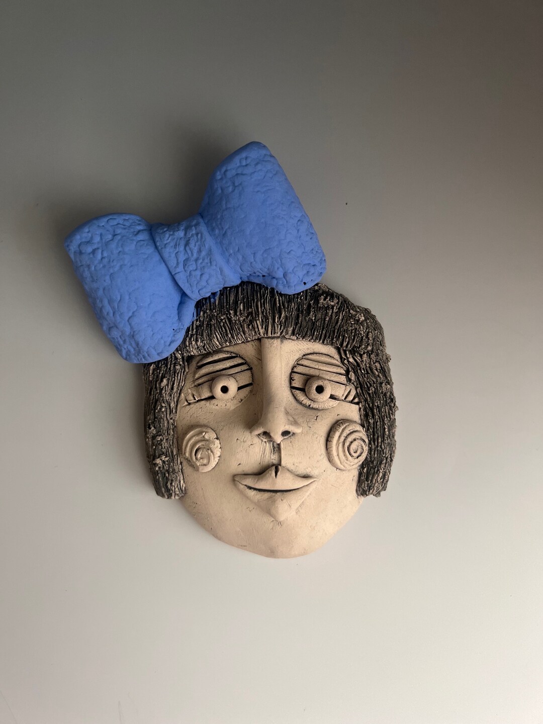 Wall FACE, WOMAN Face, Face Sculpture, Wall Art Face, Ceramic Face