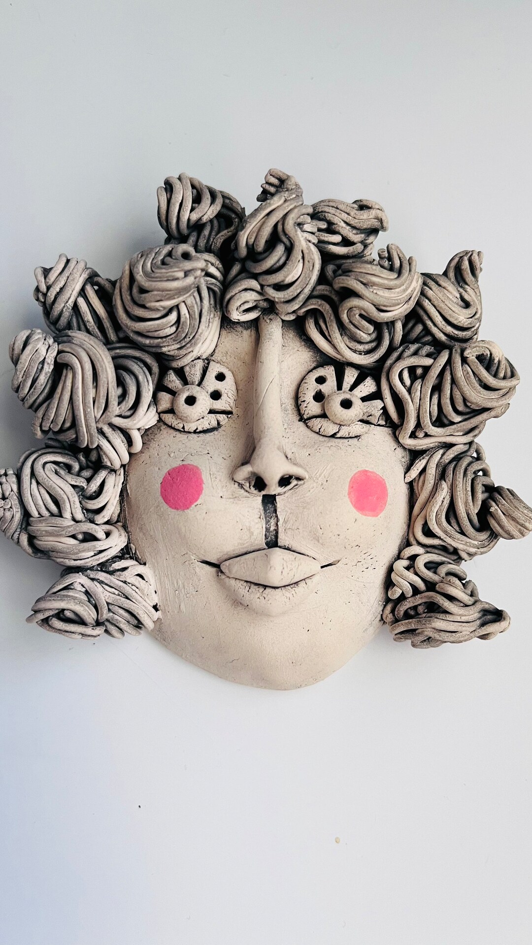 Wall FACE WOMAN Face Face Sculpture Wall Art Face Ceramic Etsy