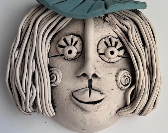 Wall FACE WOMAN Face Face Sculpture Wall Art Face Ceramic Etsy