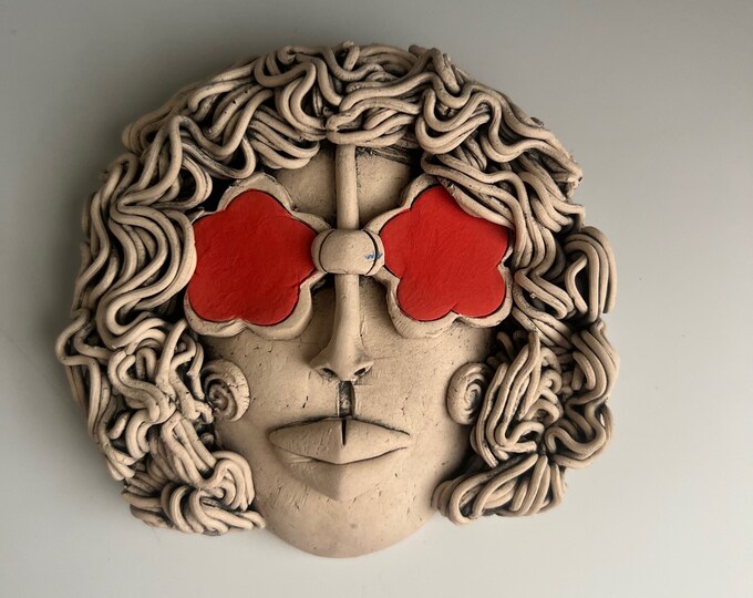 Wall FACE WOMAN Face Face Sculpture Wall Art Face Ceramic Etsy
