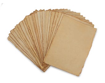 50 Sheets | Handmade Cotton Rag Deckle Edge Paper 150GSM