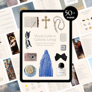 Bundel visuele gids voor katholiek leven | Digitale downloadgids van meer dan 50 pagina's