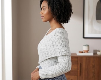 Sweater Scarf Crochet Pattern – Amigurumi Crochet Cardigan – Crochet Wrap with Sleeves - Sweater Shrug Pattern – Lace Scarf - All Sizes