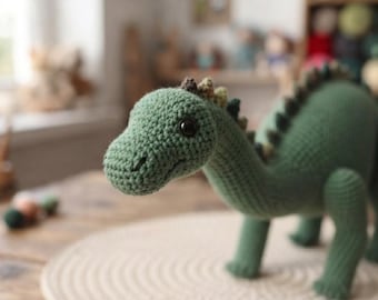 Long Neck Dino Crochet Pattern | Amigurumi Brontosaurus Crochet Pattern | Dino Plush Pattern – Digital file | English Pdf