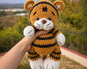 Floppy Tiger Amigurumi Crochet Pattern | Tiger Crochet Plush Pattern | Crochet Tiger Pattern | Toy Crochet Pattern | English Pdf
