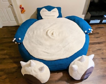 Life like Snorlax Monster Crochet Pattern – Bean Bag Large Animal Crochet – Crochet Pattern –  Complete PDF pattern