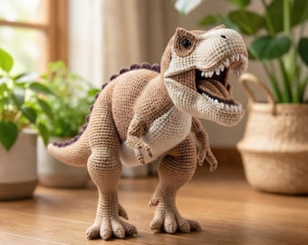 T Rex Amigurumi Crochet Pattern | Crochet T Rex Dinosaur Pattern | Handmade Dino Plush Pattern – Dino pattern | English Pdf