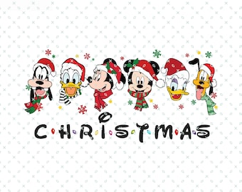 マウスと友達のクリスマス SVG PNG、ミッキークリスマス PNG、クリスマス スクワッド PNG、クリスマス フレンズ PNG、ホリデー シーズン PNG、クリスマス PNG