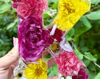 Dried Wedding Flower Letter “K”