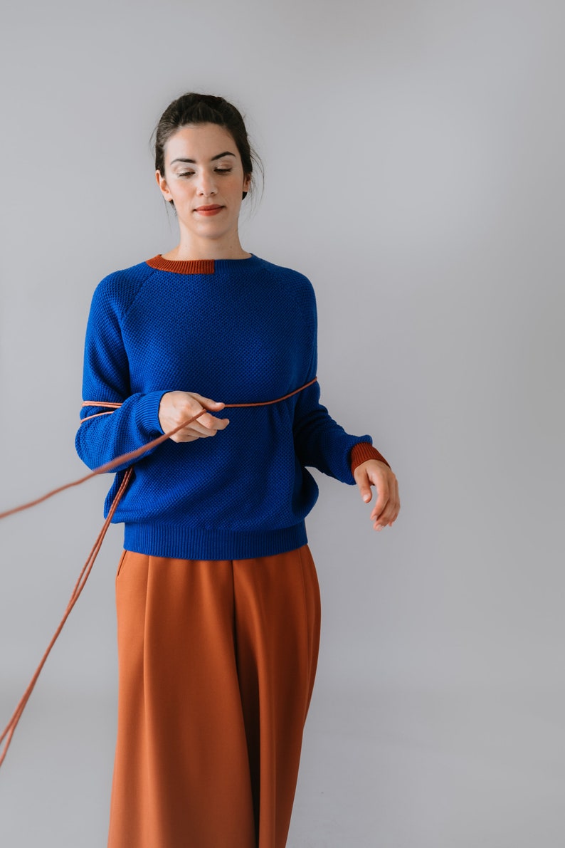 PREORDER- Rust Orange wool fabric Palazzo Pants pleated trousers maxi pants Wide Leg wide leg trousers palazzo pants
