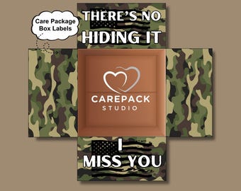 Care Package Box Labels Military Support Box Decor Gift for Him Husband Deployment Son Surprise Box Flap Label Deployed Boyfriend Miss You