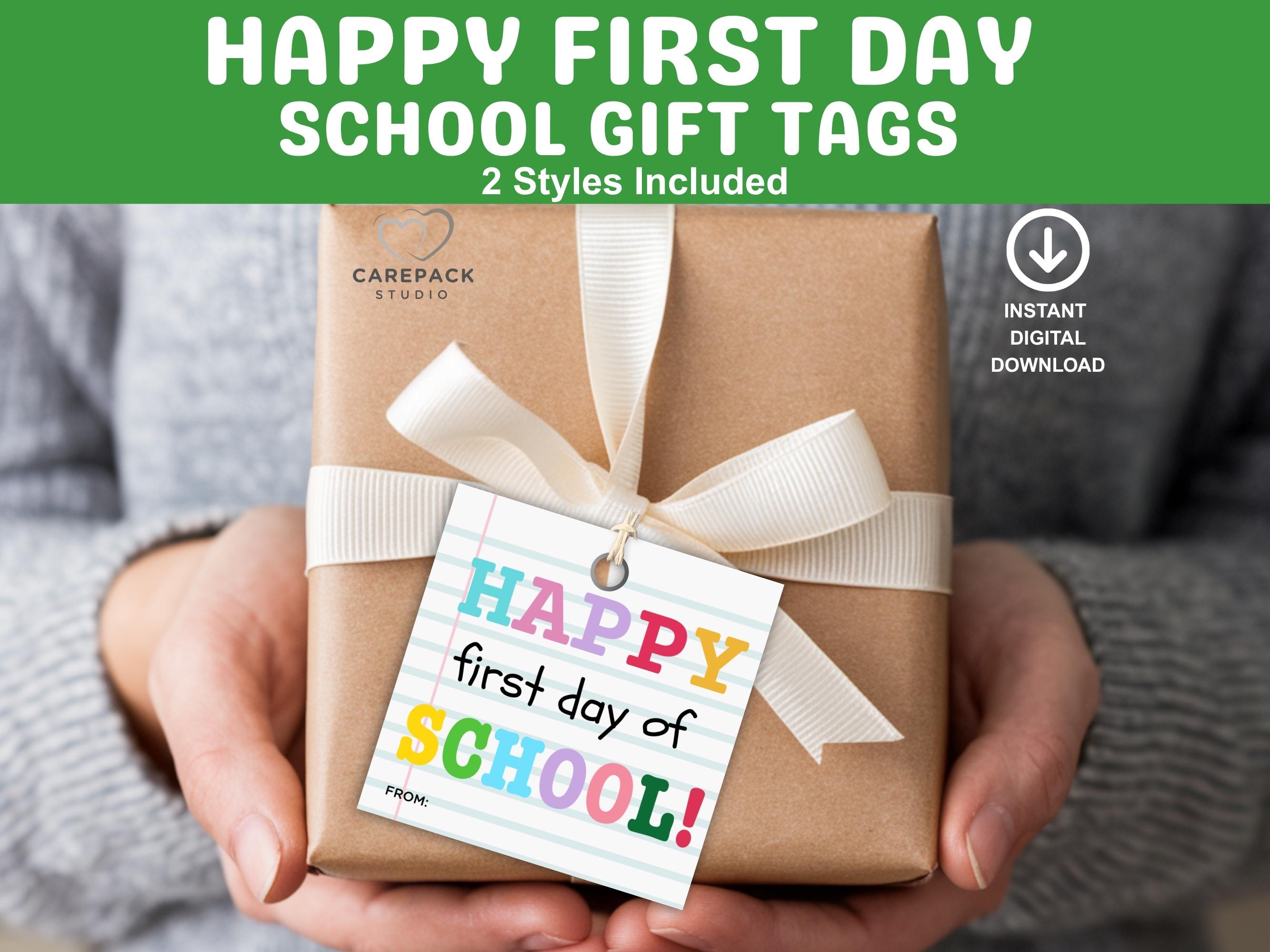 Happy First Day of School Gift Tag, Printable Welcome Back to School ...