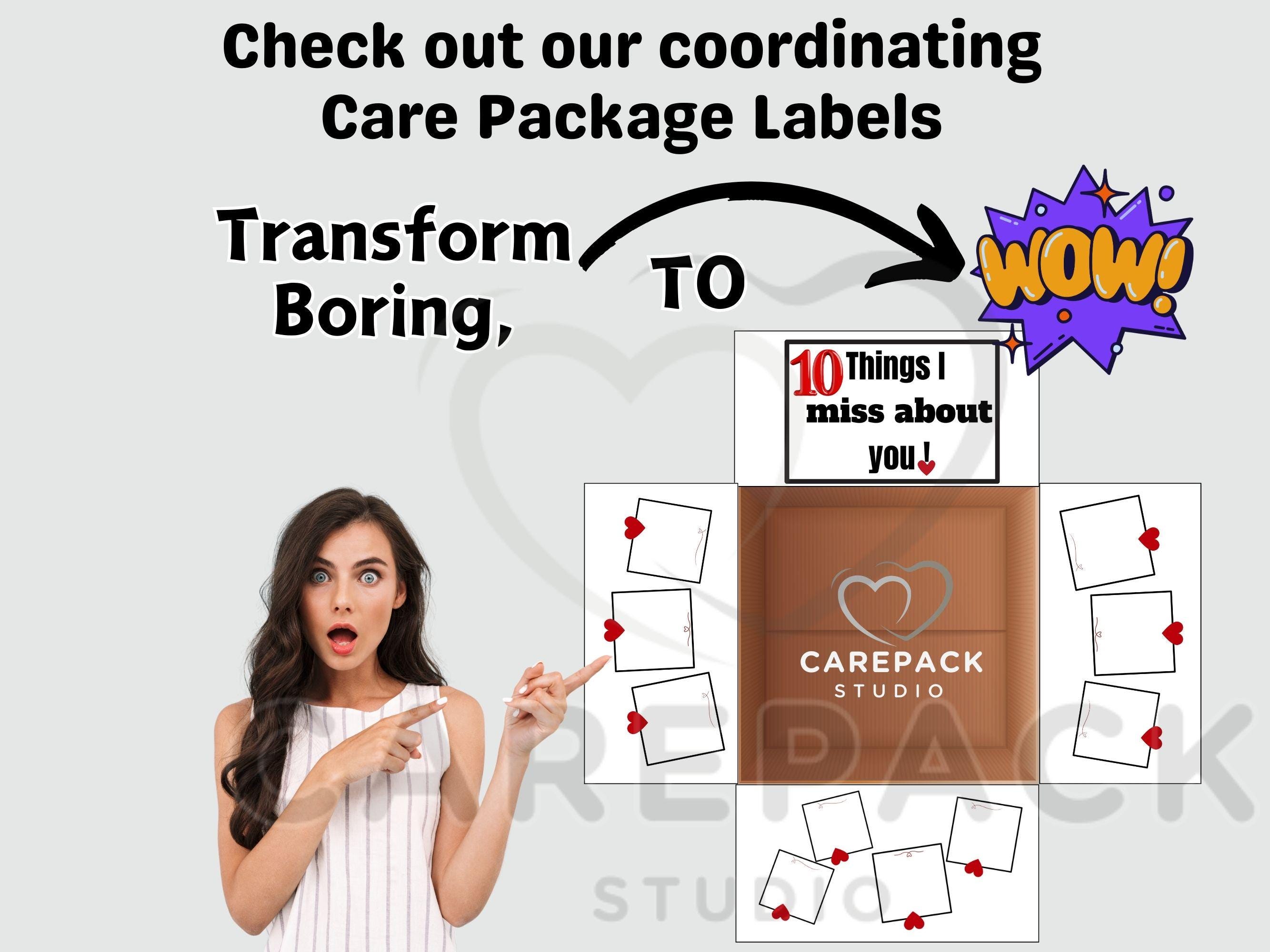 Deployed Label Printable Shipping Label for Care Package, Care Box Shipping Outside ...
