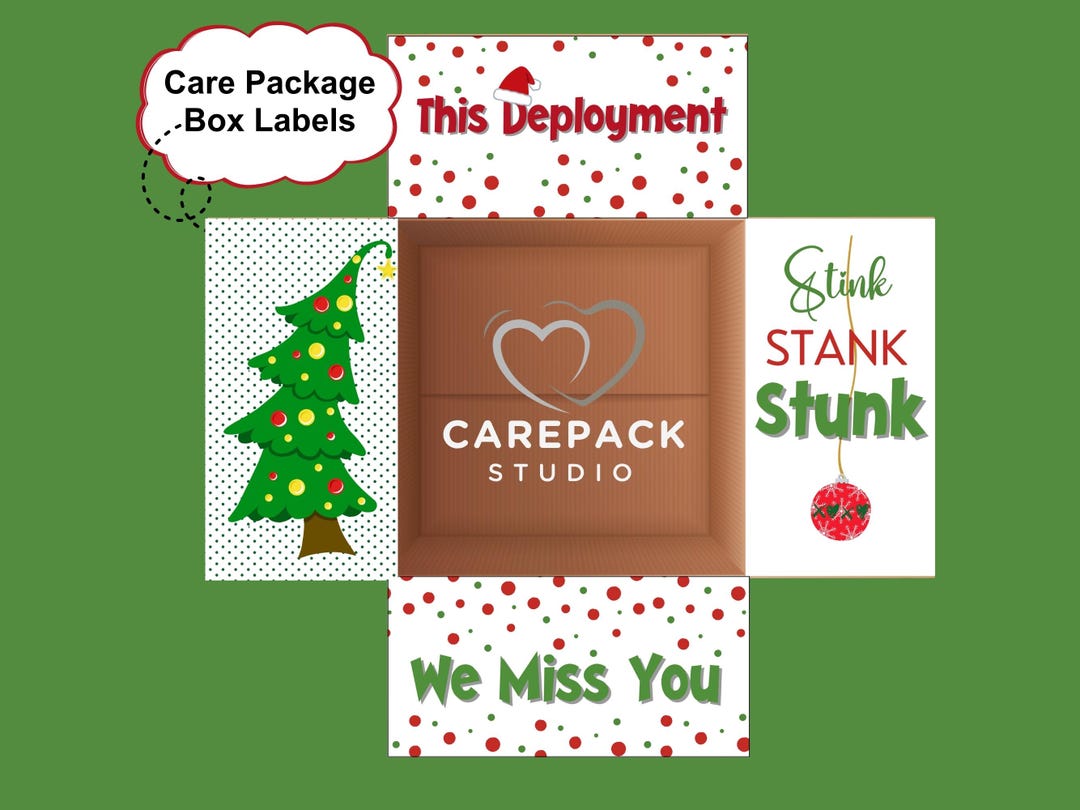 Deployed Label This Deployment Stink Stank Stunk We Miss You Christmas Care Package ...