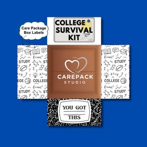 Printable Exam Survival Kit Study Week Box Labels, College Encouragement Gift, You Got This Printable, Instant Download Box Decoration DIY