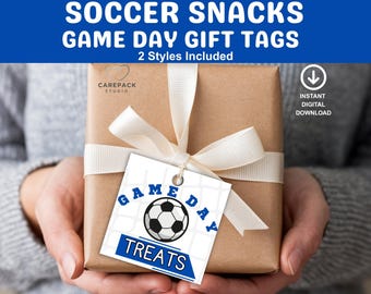 Fußball Spiel Tag Snack Geschenkanhänger, Fußball Leckerli Geschenkanhänger Kinder Sport Team Leckerli Beutel Etiketten, druckbare sofortiger digitaler Download Fußball Thema