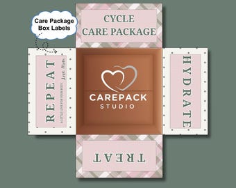 Period Relief Cycle Care Package Box Labels, Cramp Relief Comfort Box, Self Care Gift Box Flap Decorations for Teens & Girl College Students