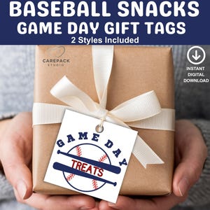 Baseball Game Day Treat Gift Tag, Post Game Snack Gift Tag, Kids Sports Baseball Team Treat Bag Labels, Printable Download Baseball Theme