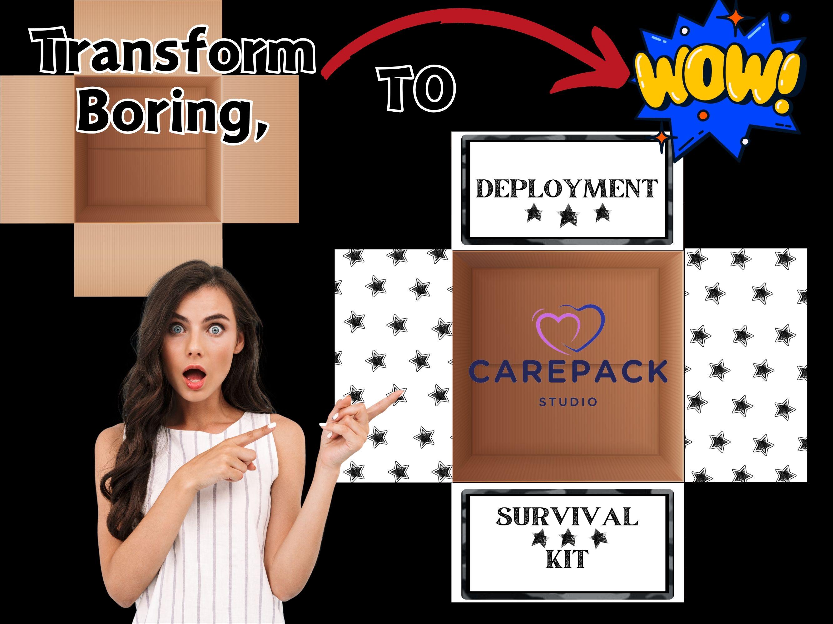 Deployed Label Military Care Package Labels, Printable Decoration for Box Flaps ...