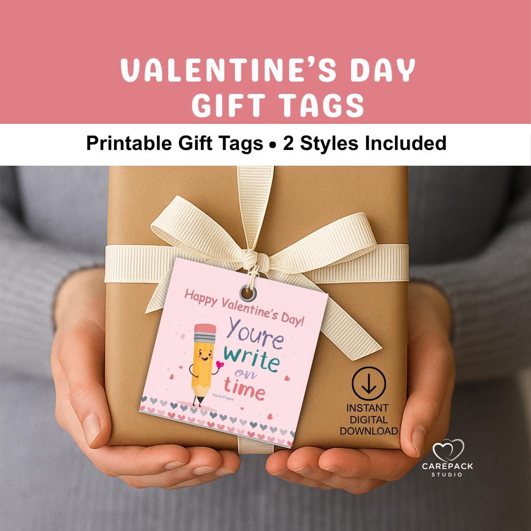 Valentine Gift Tags for Kids Cute Pencil Pun Tags Classroom Party ...
