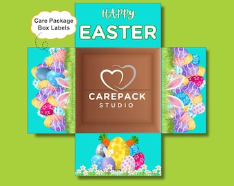 Easter Box Care Package Instant Download Printable Label Box Flap Decor College Student Missionary Care Gift