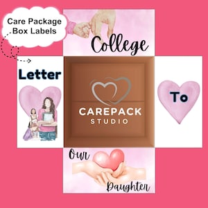 Letter to Our Daughter College Box Labels Dorm Care Package Idea for College Girl Encouragement Mail Box Labels Long Distance Note for Her
