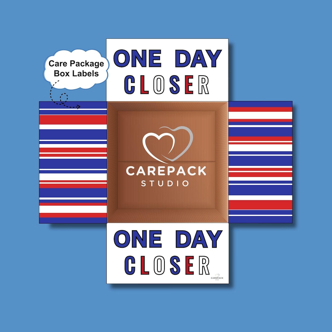 Deployed Label Care Package Label Deployment Countdown Printable Box Flap Deployed ...