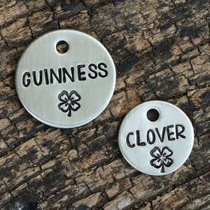 Dog tag - Personalized with your pet Identity - Shamrock - MJ Lessard