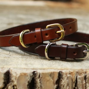 Leather cat collar buckle collar Personalized MJ Lessard image 2