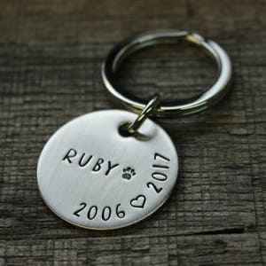 Pet memorial keychain Pet loss gift dog cat remembrance image 2