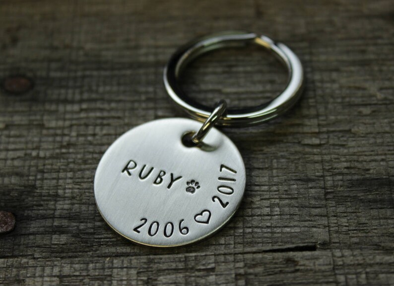 Pet memorial keychain Pet loss gift dog cat remembrance image 2