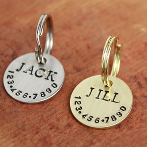 Small cat or dog ID tag - plain - MJ Lessard