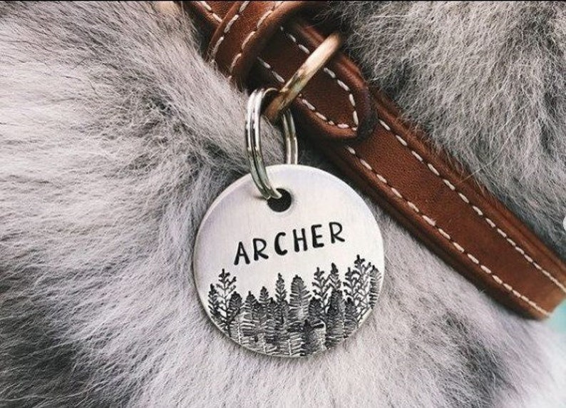 Dog tag - Personalized with your pet Identity Forest (as shown)
