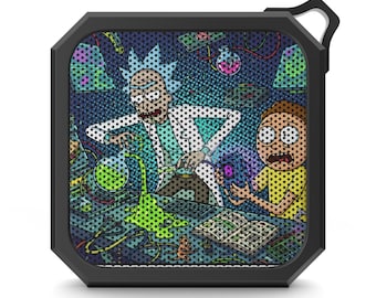 Altavoz Bluetooth portátil para exteriores al estilo de los dibujos animados de Científico Loco de Rick y Morty