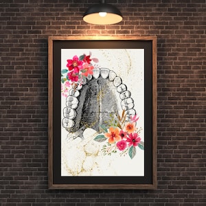 Dental Print art, Dentist Office Decor, Dentist Gift, Dental Gift, Dental Hygienist, Dentistry Art, Printable, Graduation Gift, Dental Gift