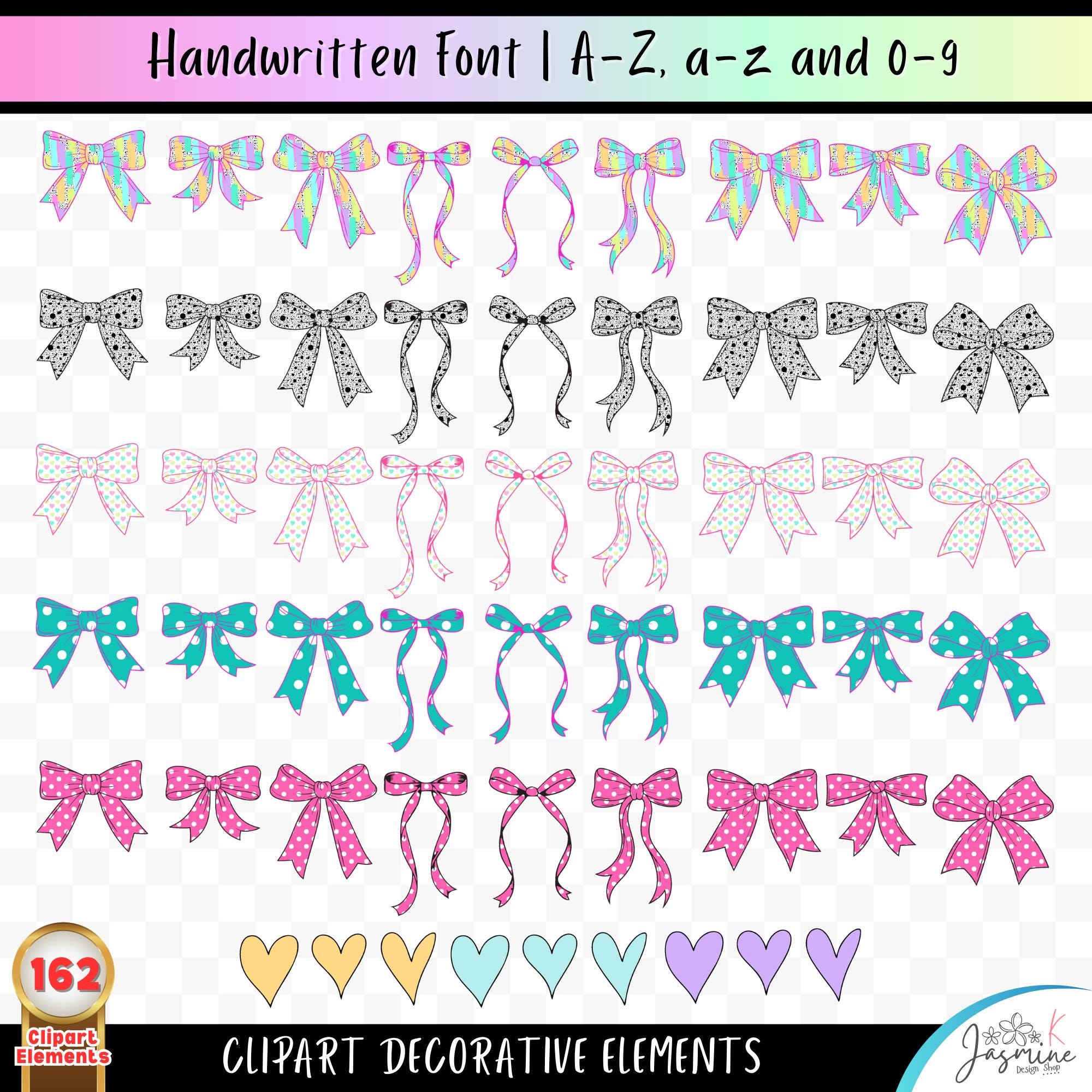 Preppy Summer Alphabet Png Clipart, Letter and Number Bundle, Beach ...
