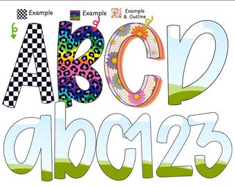 Preppy Canva Letter and Number handwriting, Canva alpha doodle frames , Canva Frames, Canva Template, Canva Font, trendy canva frame, Winter