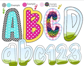 Preppy Canva alphabet frames handwriting, Canva alpha doodle frames , Canva Frames, Canva Template, Canva Font, trendy canva frame, Winter