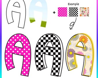 Preppy Varsity Canva Letter and Number handwriting, Canva alpha doodle frames , Canva Frames, Canva Template, Canva Font, trendy canva frame