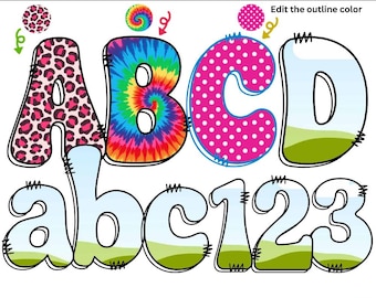 Canva Alphabet letters, frames for canva, Canva frame templates, Canva Editable, Canva font frame