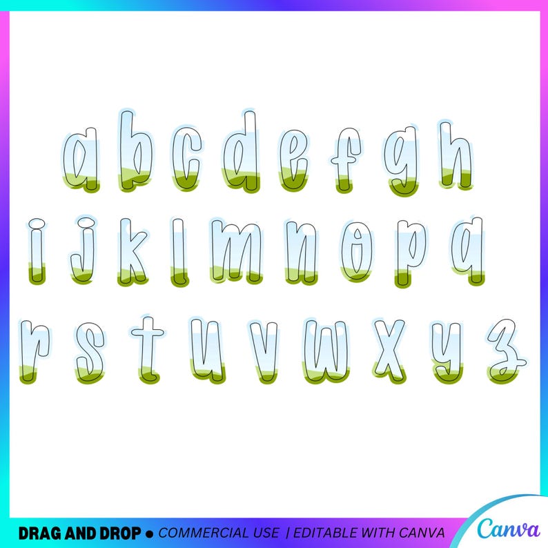 Canva Alpha Frames, Canva Alphabet Doodle Frames , Canva Frames, Canva ...