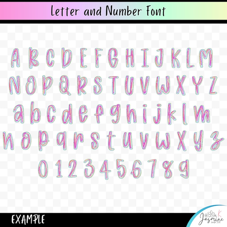 Brush Stroke Summer Alphabet Png Clipart, Letter and Number Bundle ...