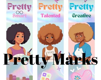 3 Black Girl Magic Digital Bookmarks - Set of 3 Inspiring Afro Designs for Readers