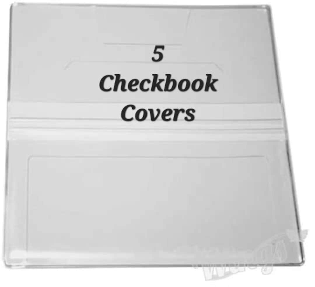 5 Clear DIY Checkbook Covers Vinyl Check Covers Embroidery Stamping